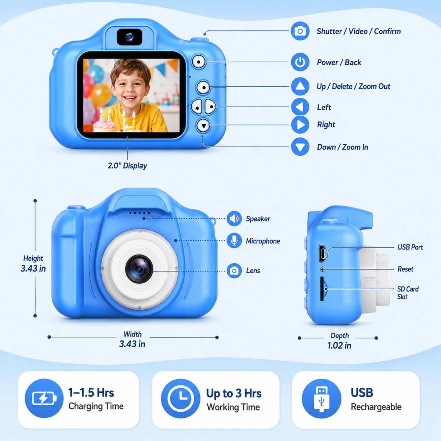 Tyseoome children video camcorder with included thirty-two gigabyte memory card