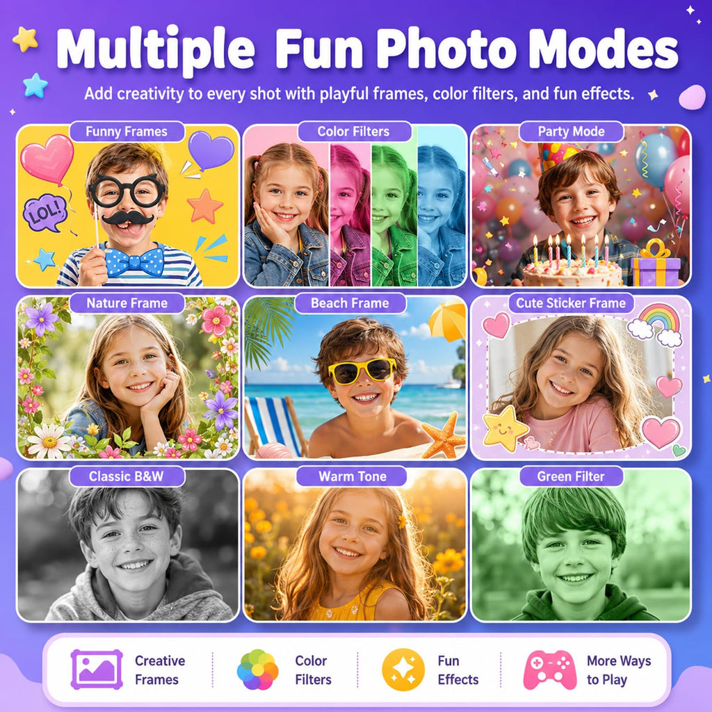 Tyseoome kids photographic toy showing shockproof plastic design details