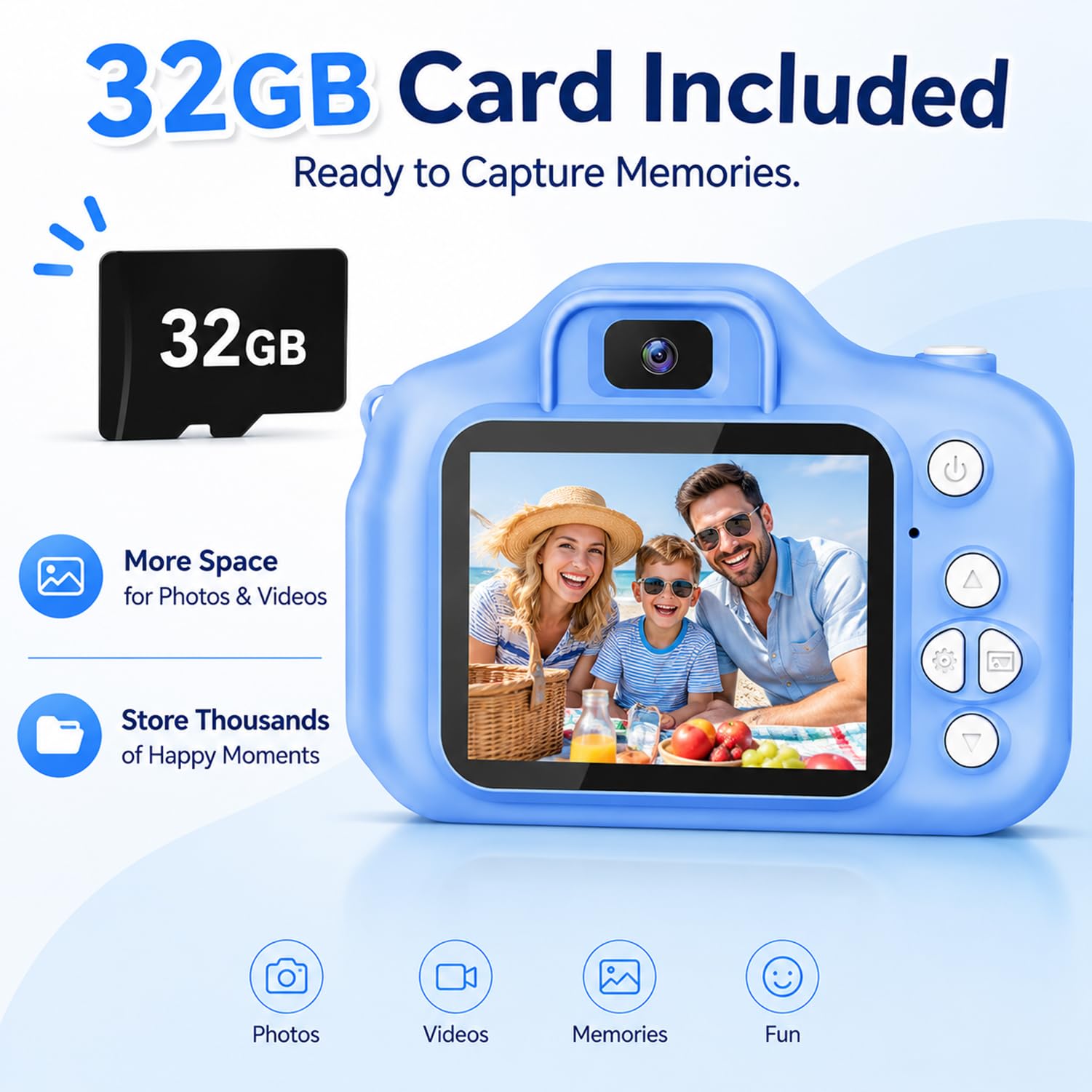 Tyseoome authentic imported kids camera showing USB charging port location