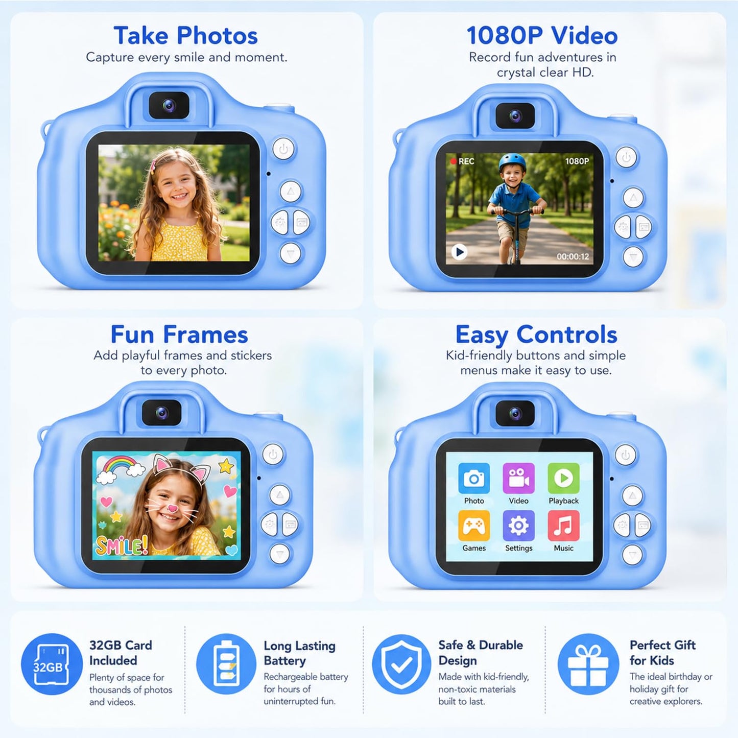 Tyseoome durable educational photography toy side view with lanyard attached
