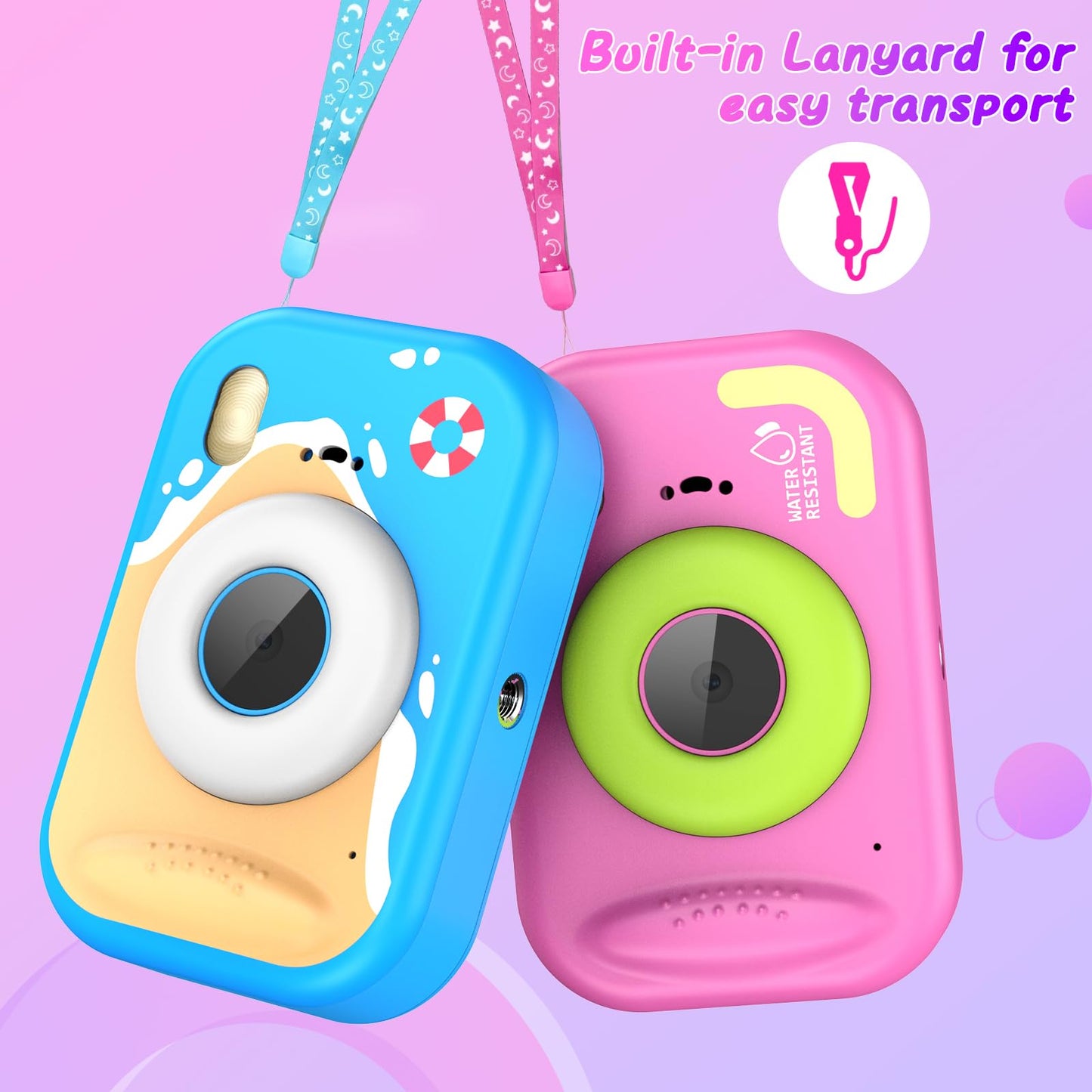 Uffylle underwater toy camera highlighting the natural IP68 waterproof seals without an extra case