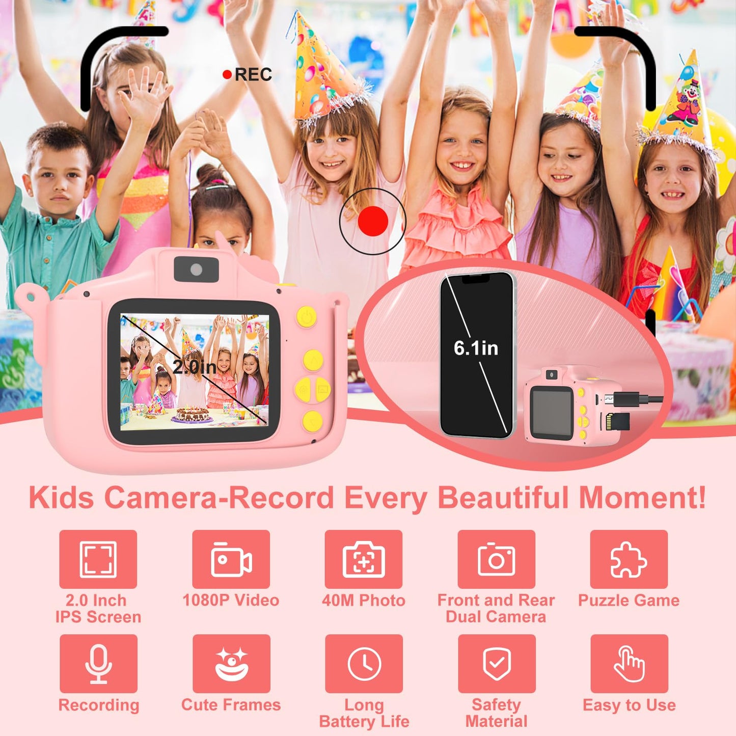 TidyneSS children video recorder displaying back screen and buttons