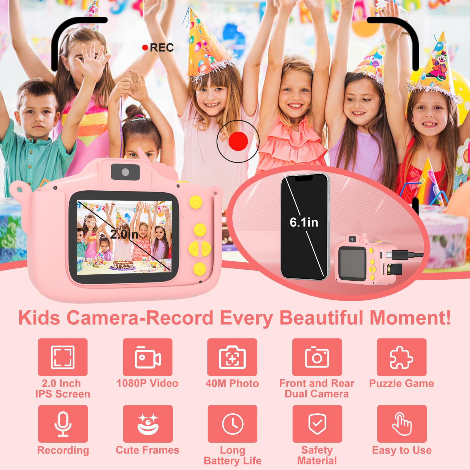 TidyneSS children video recorder displaying back screen and buttons