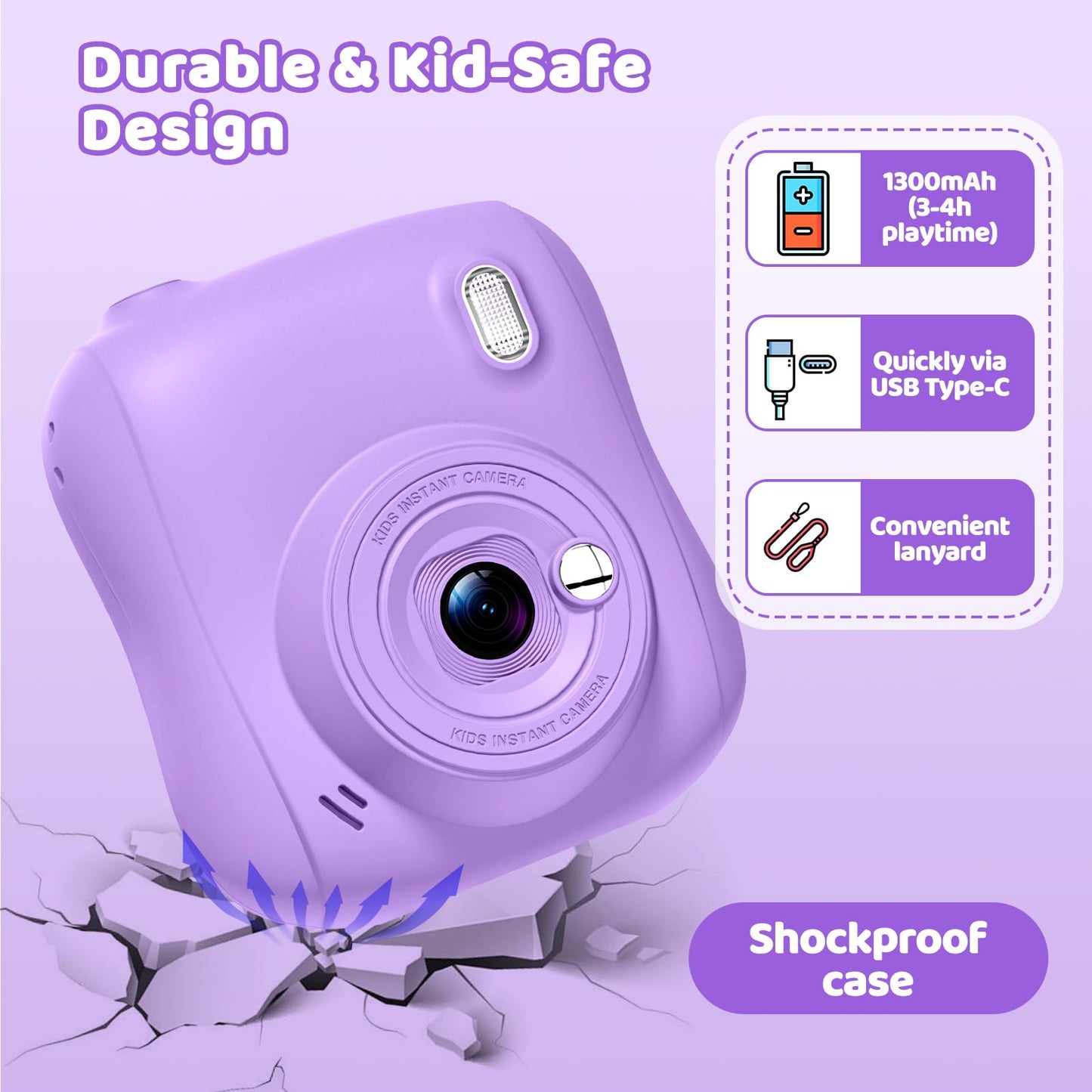 Hangrui high definition camera kit with included thermal paper rolls and markers