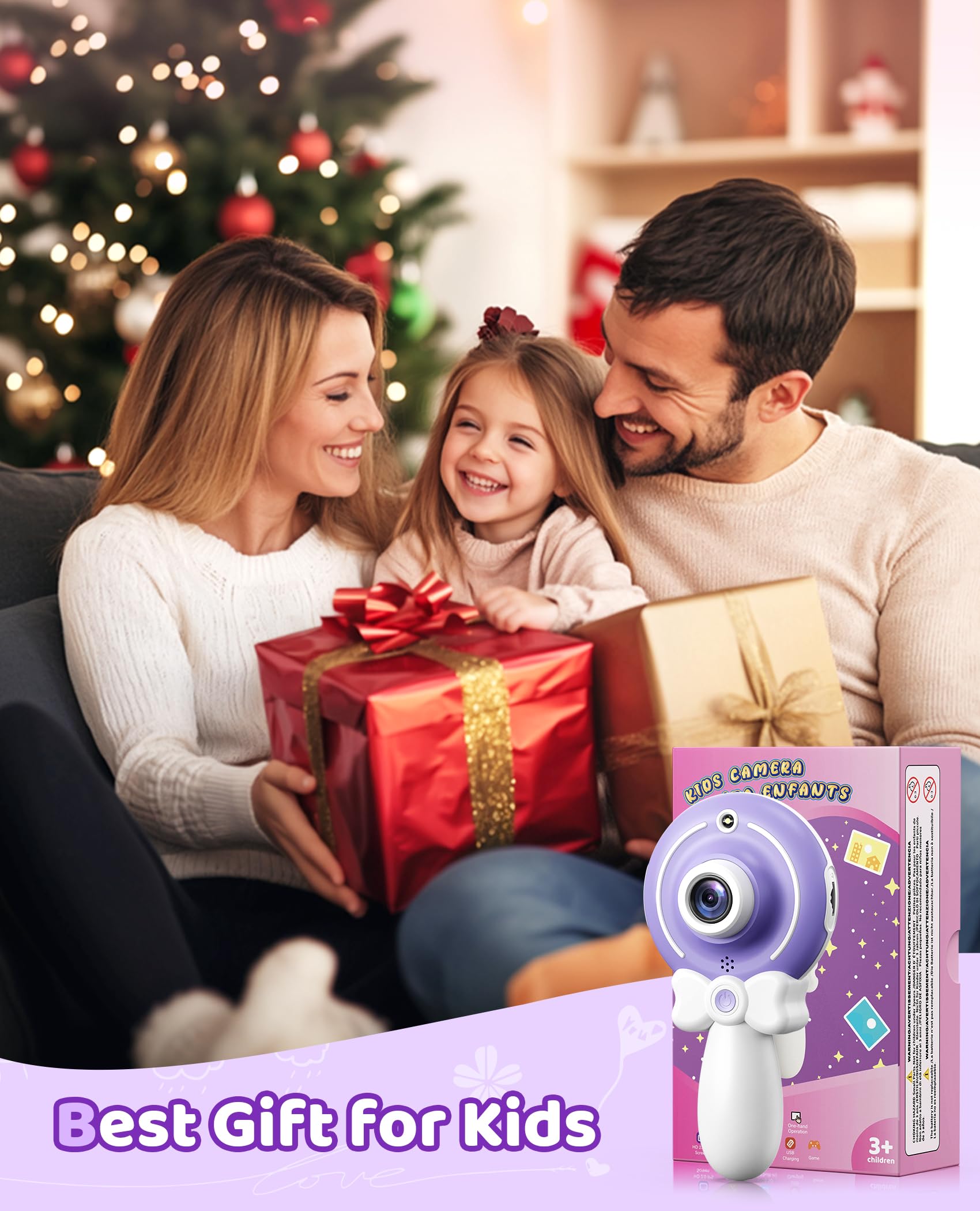 TEKFUN handheld toddler camera with thirty two gigabyte card