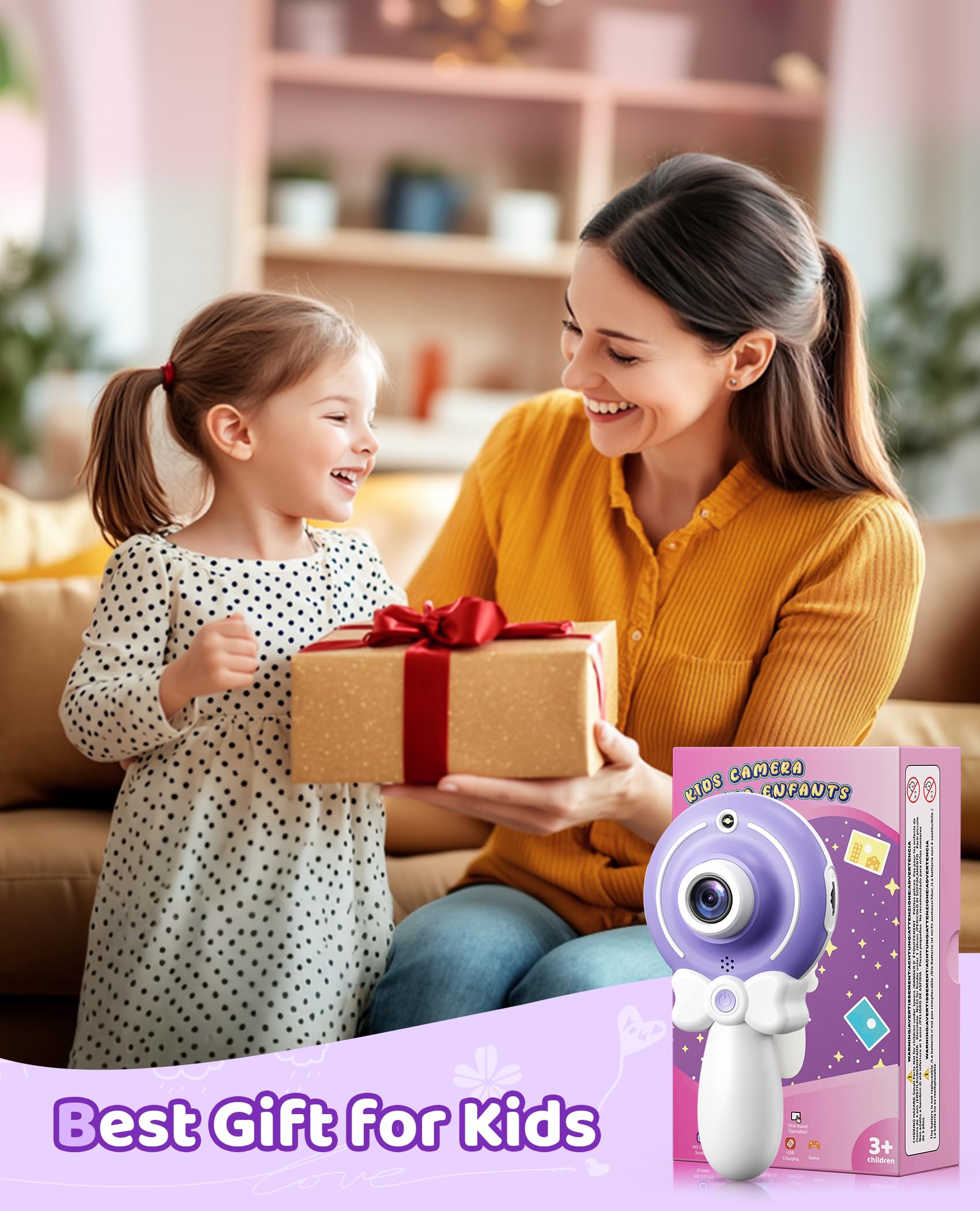 TEKFUN creative digital camera with decorative bow detail