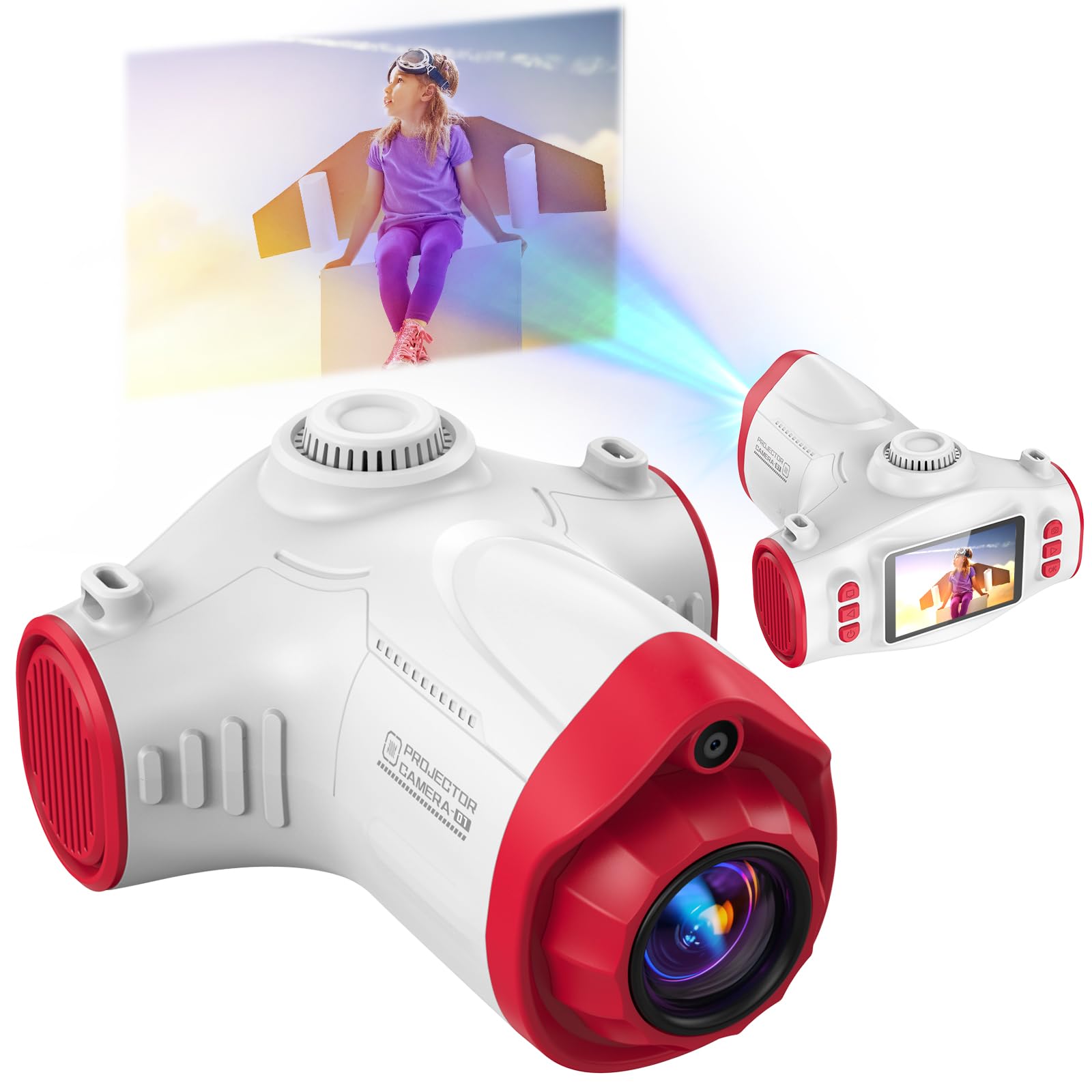 Usteetic children digital camera displaying 48 megapixel photo capture mode
