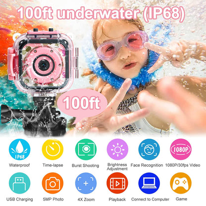 PROGRACE children digital video camera mounted on bicycle handlebars