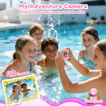 PROGRACE girls sports action camera showing liquid crystal display screen
