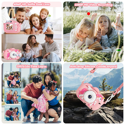 Lokiqua girls photography toy camera unboxing packaging box display side angle
