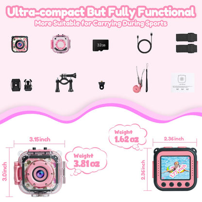PROGRACE children outdoor video camera kit packaging box contents