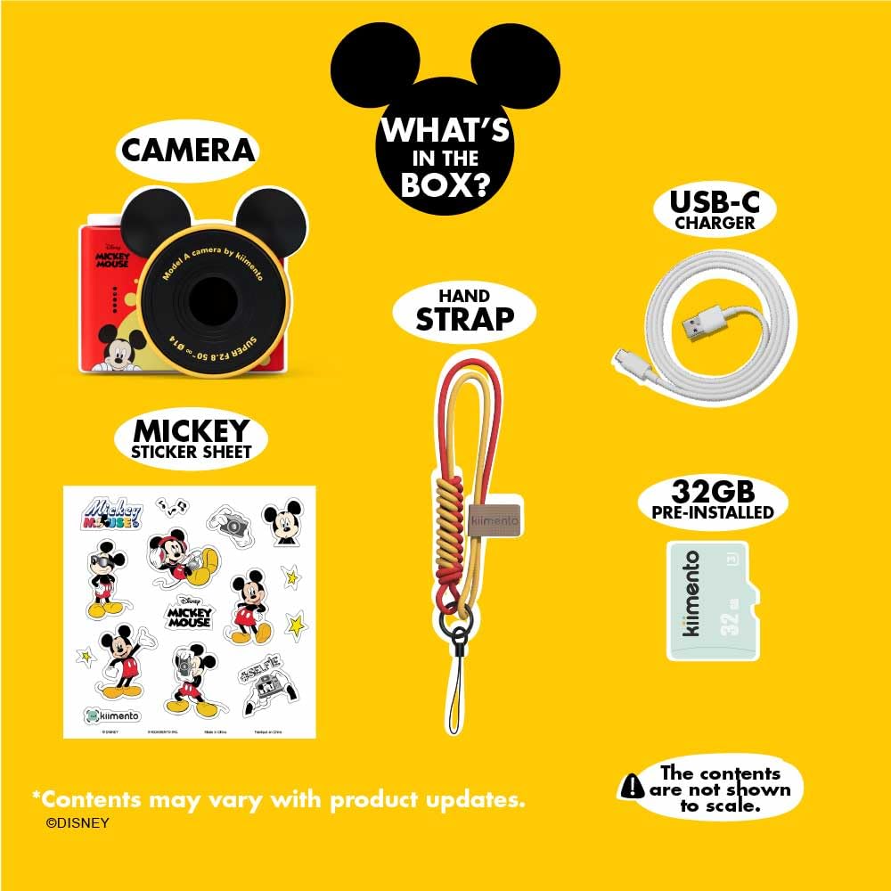 Kidamento Mickey Mouse digital camcorder side profile highlighting the lightweight eco-friendly construction