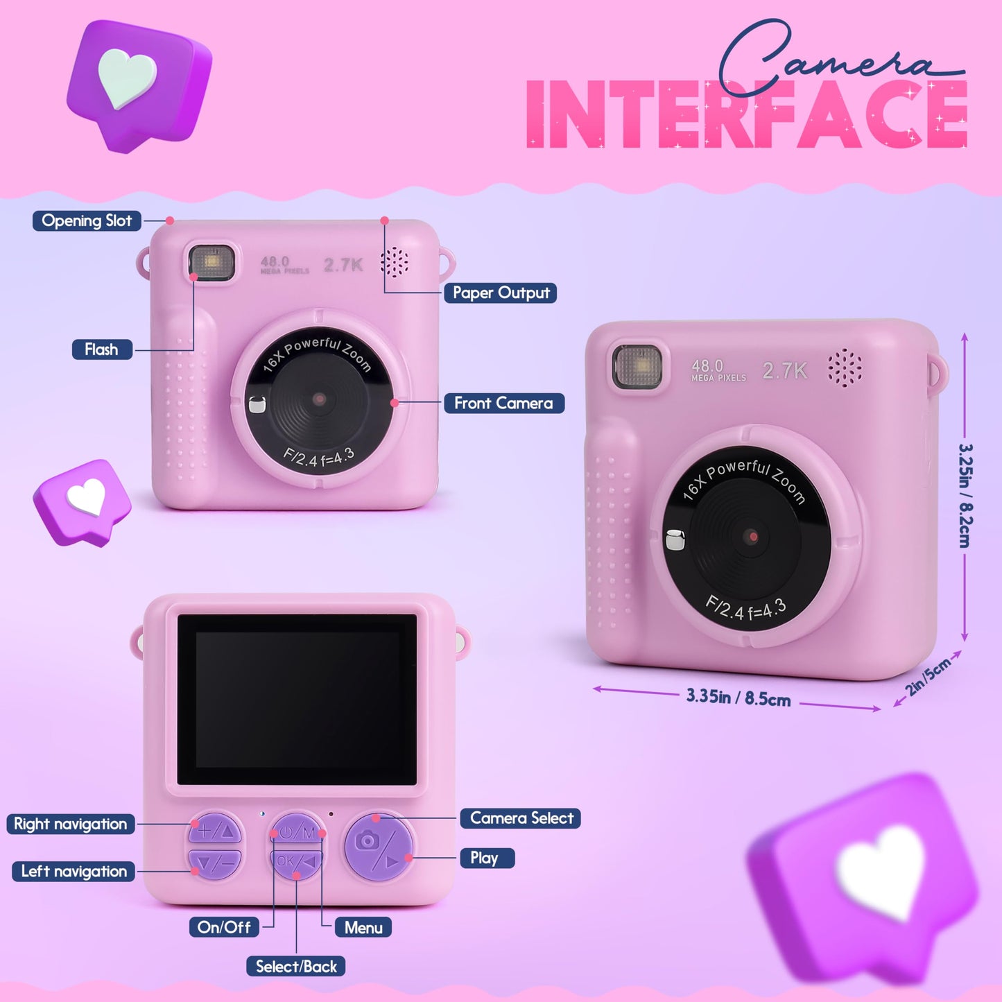 FINcredible zero ink camera printing a black and white photo instantly.