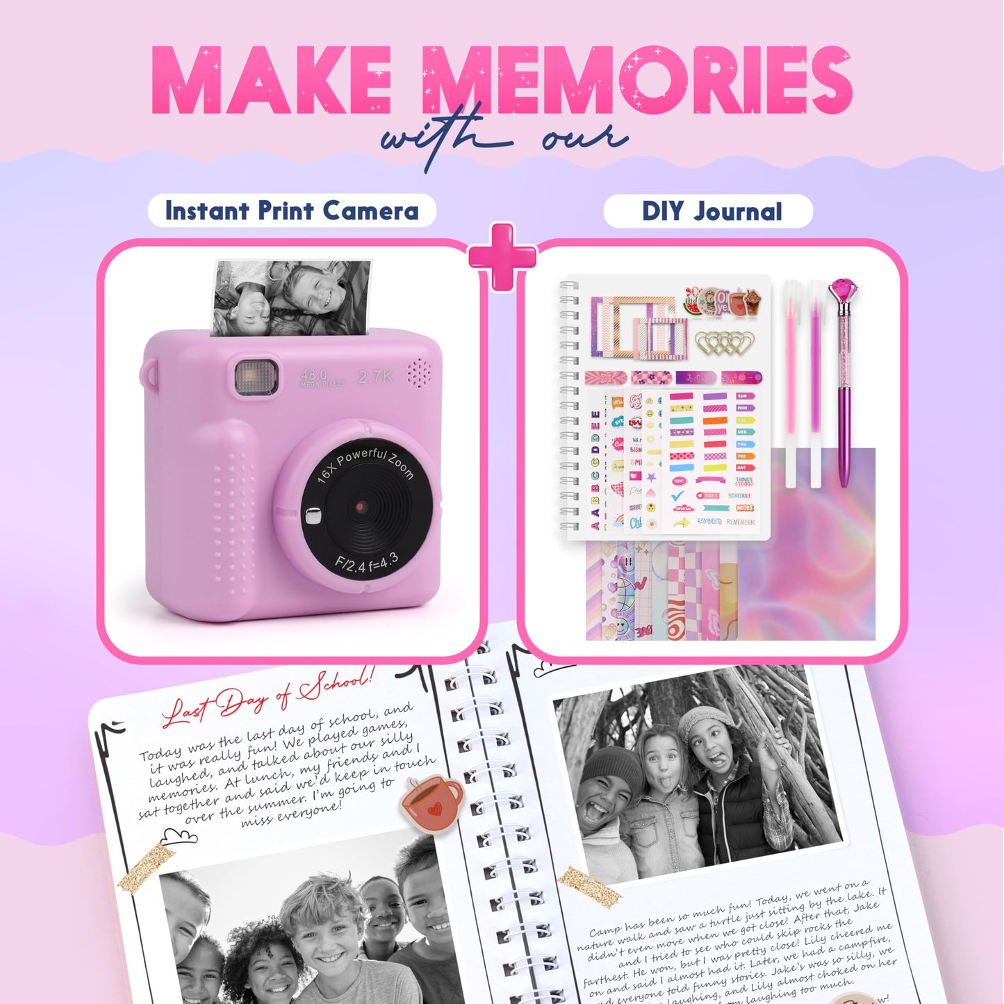 FINcredible premium imported gift box packaging for the girls photography kit.