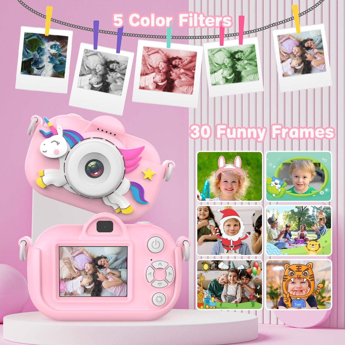 Xoieod kids toy video camera package showing the exquisite presentation gift box