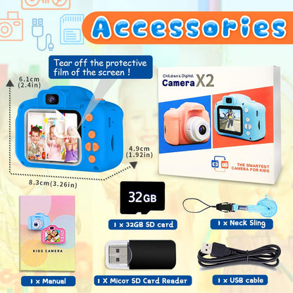 Dylanto electronic photography gift toy for boys showing standard micro USB charging port
