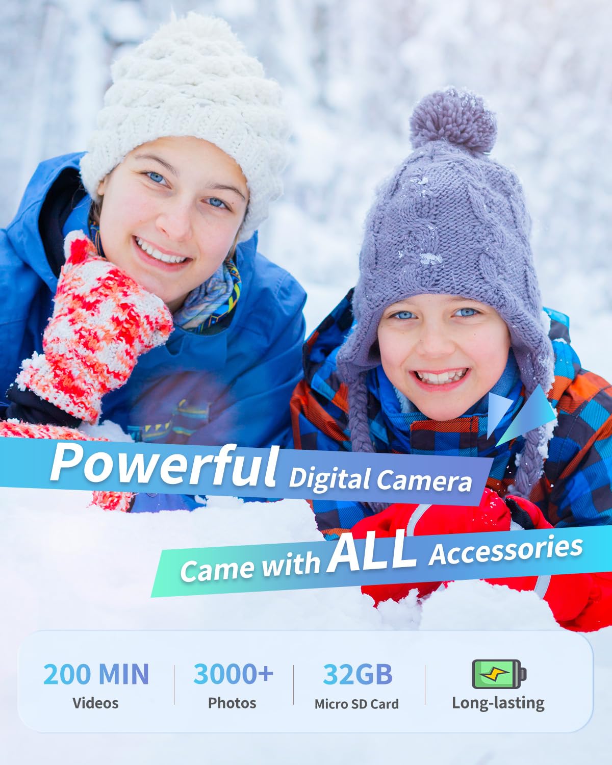 Lecran portable camera top angle showing power and shutter control buttons