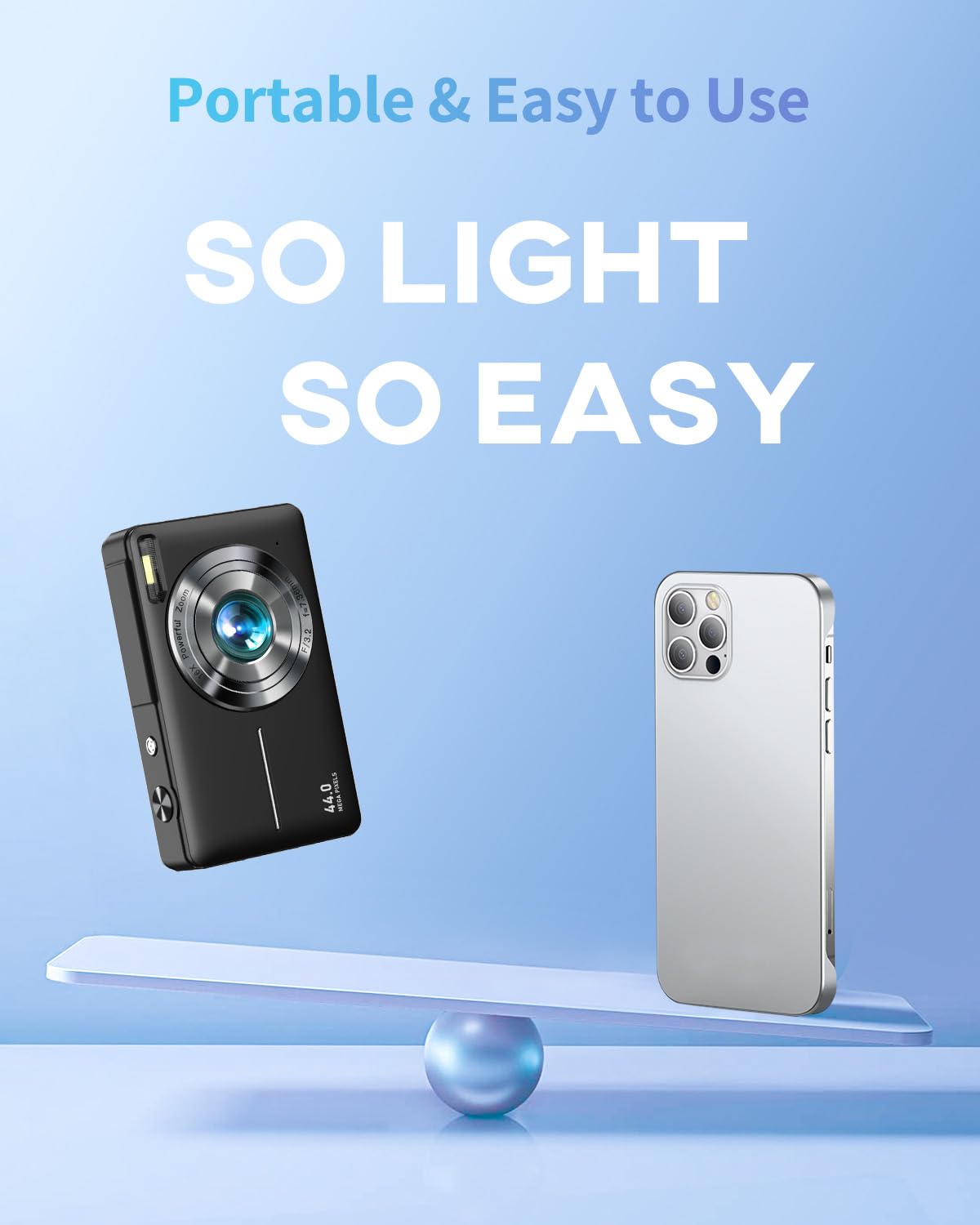 Lecran 1080P digital camera unboxing set demonstrating included batteries and memory card