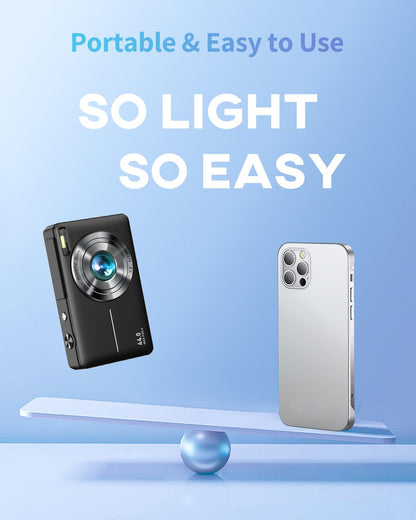 Lecran 1080P digital camera unboxing set demonstrating included batteries and memory card