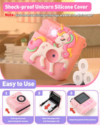 Careenoah creative instant print camera for girls showing the rechargeable battery compartment