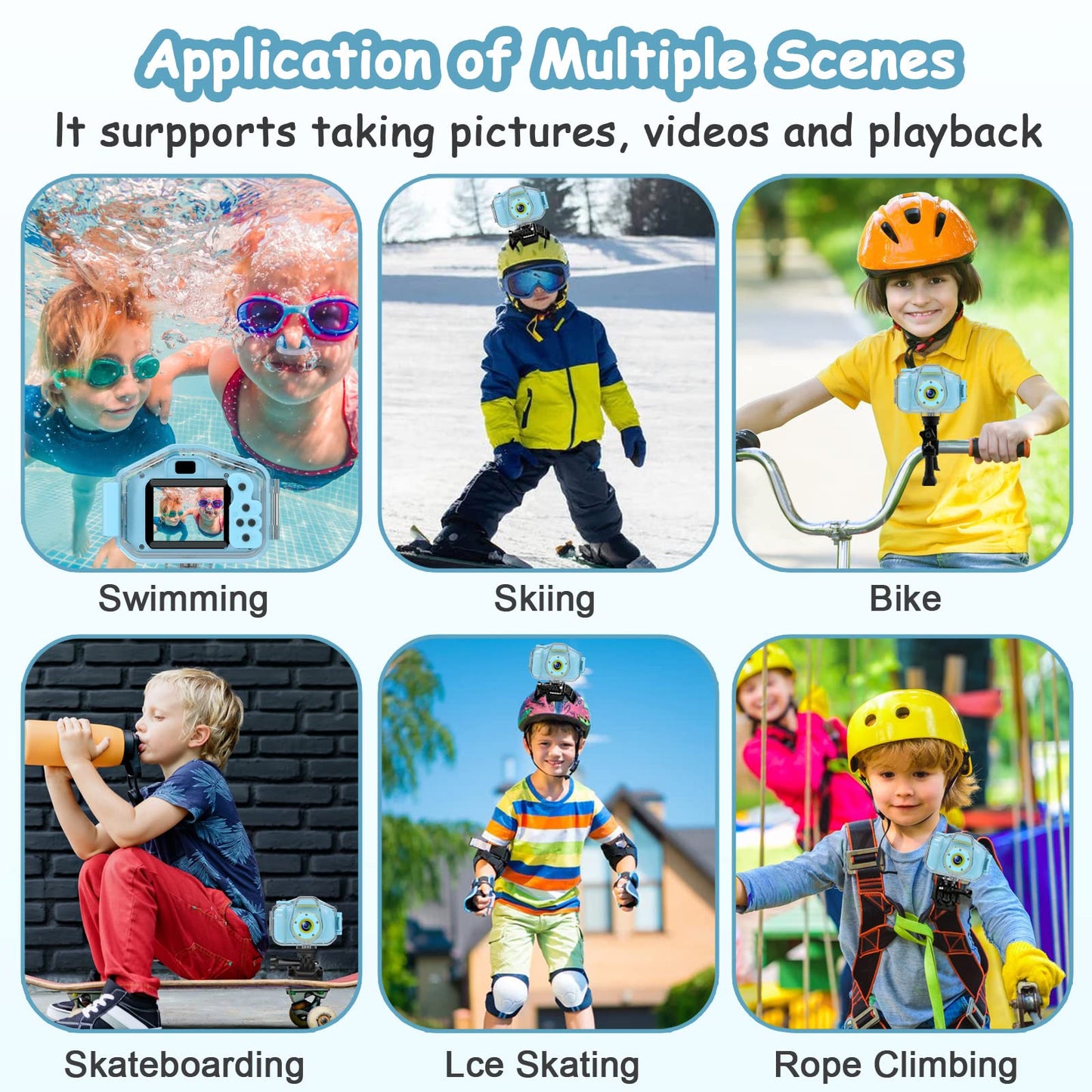 Agoigo kids travel digital camera showcasing creative built in photo frames and filters