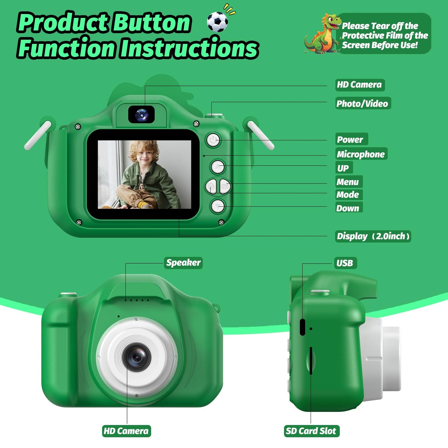 Cimizi children photographic toy packaging contents for authentic USA import