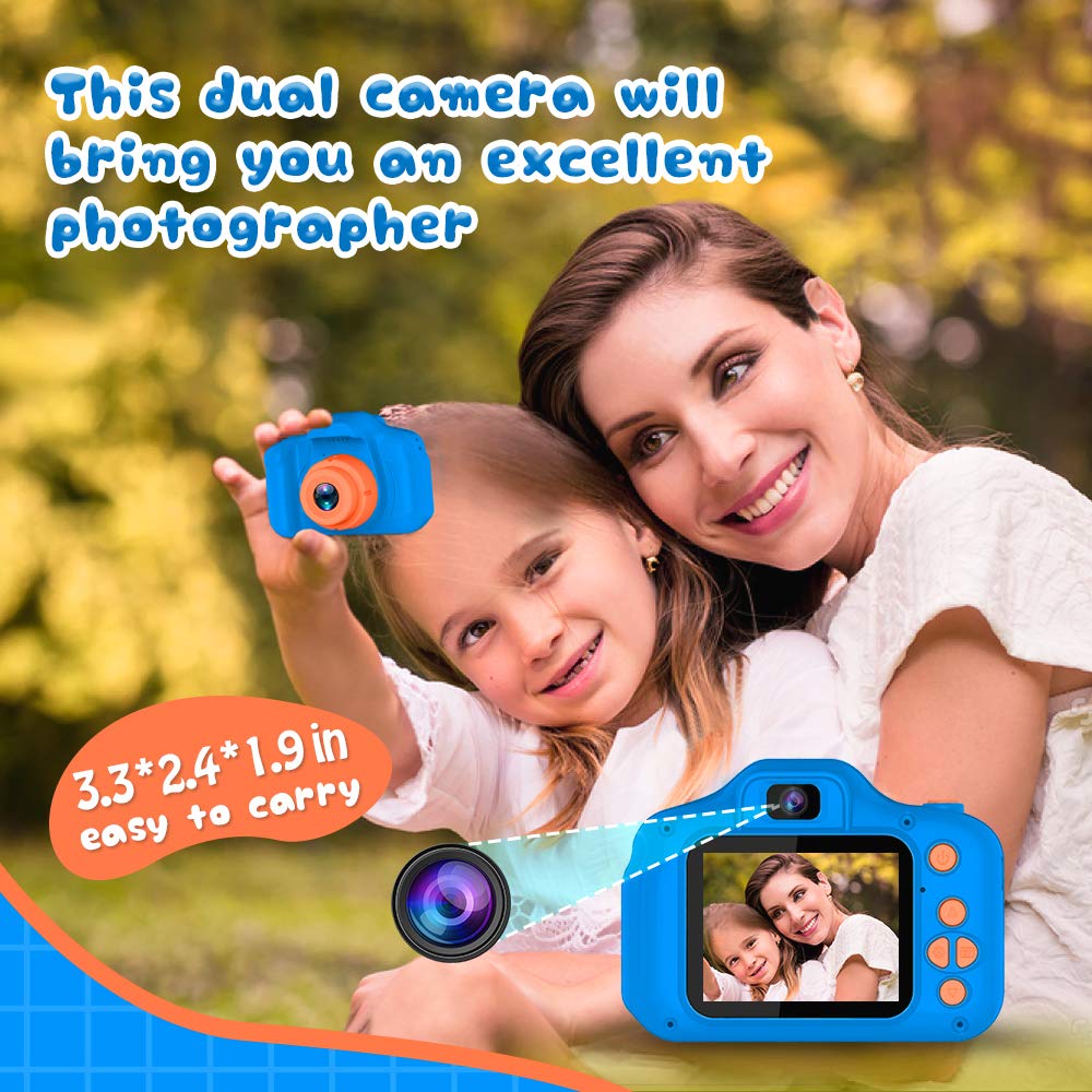 Seckton portable toddler video recorder with shockproof orange lens housing