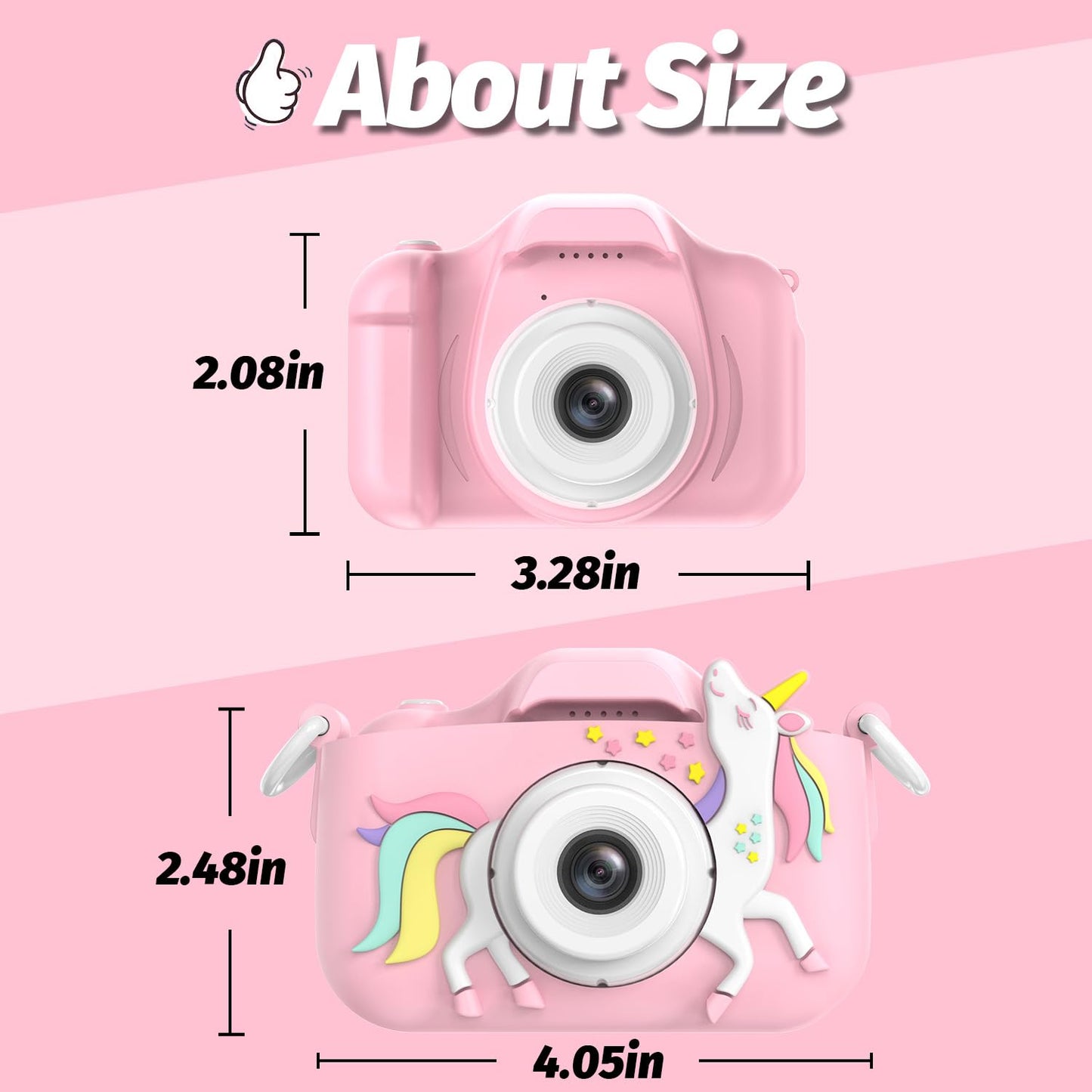 Goopow children digital video camcorder displaying the back liquid crystal display screen