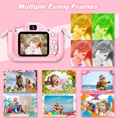 Goopow lightweight camera for children with the included wearable neck lanyard attached