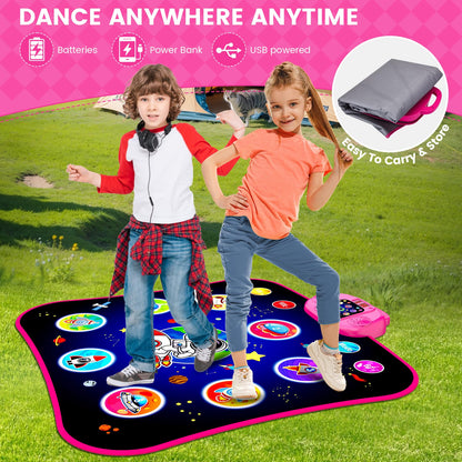 Jamlamq dance mat showing game mode indicator lights