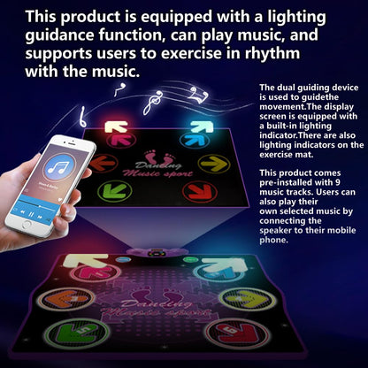 HTASKTEXEH dance mat in action with light up arrows active