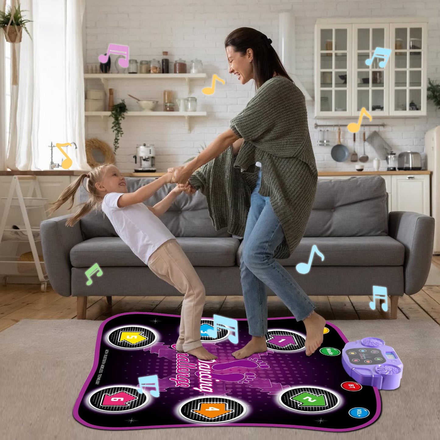 Fuairmee interactive dance mat with LED light indicators