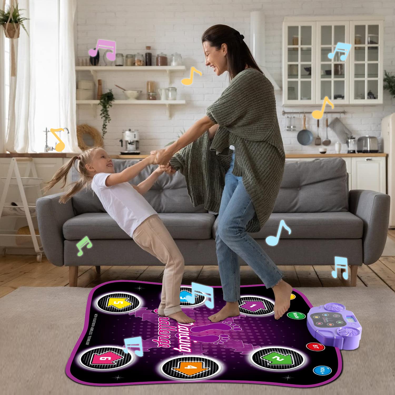 Fuairmee interactive dance mat with LED light indicators