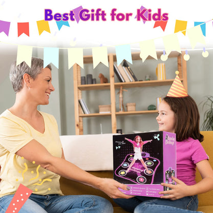 Child jumping on colorful Fuairmee musical dance floor