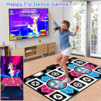 Foldable dance mat with HD TV console