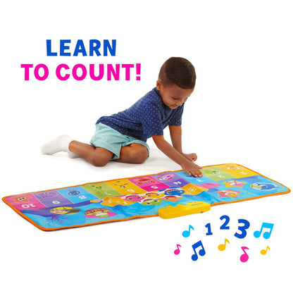 The foldable Pinkfong dance mat showing the 10 giant colorful keys