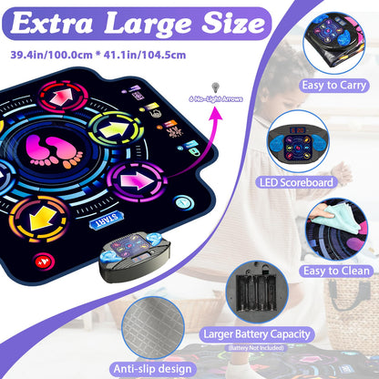 Top down view of the foldable Kizjorya dance mat