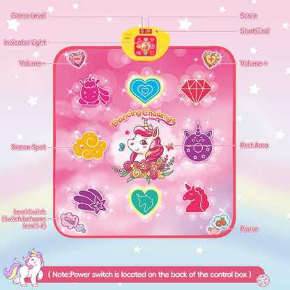 Pink electronic dance mat touch sensitive control panel