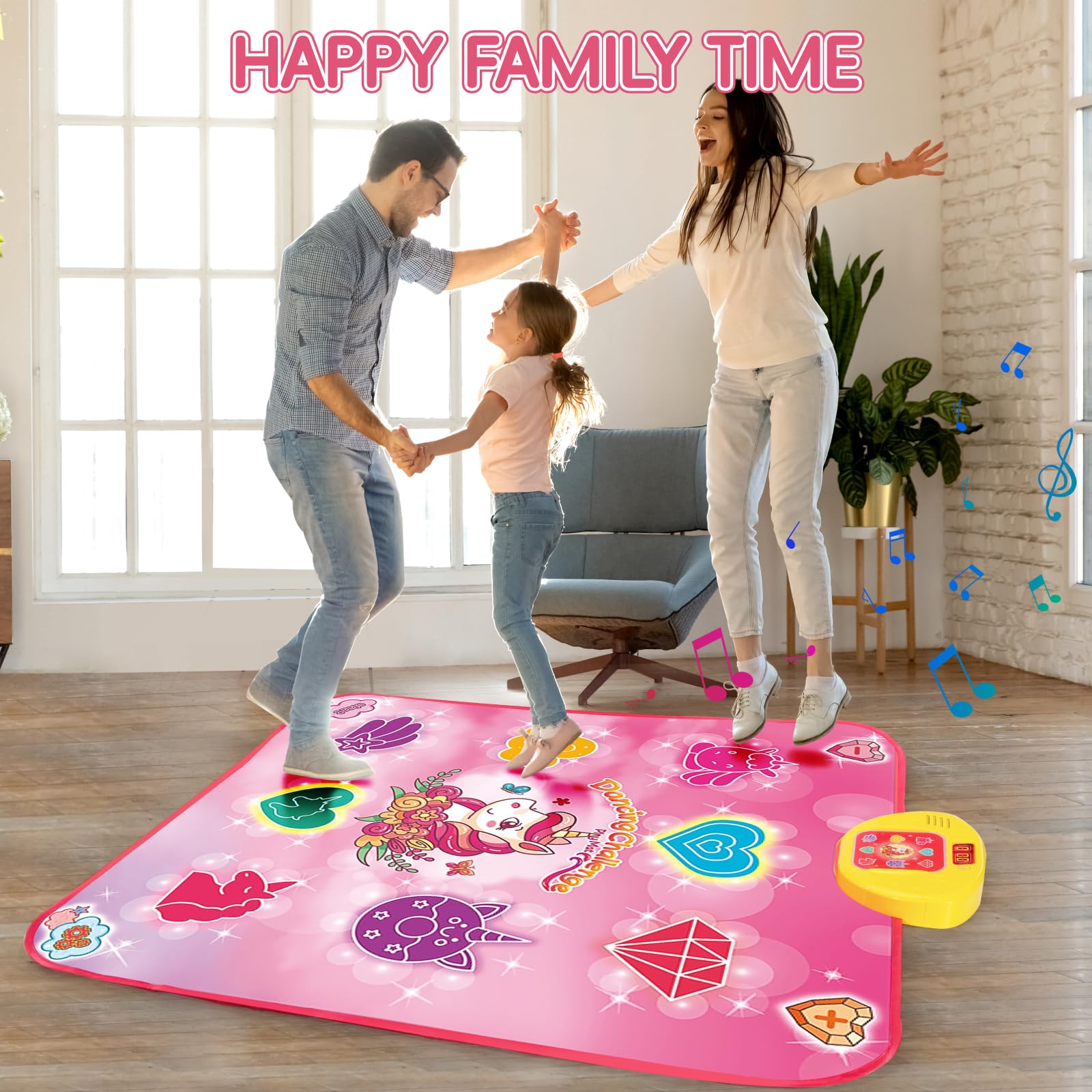 Interactive challenge game modes dance mat packaging view