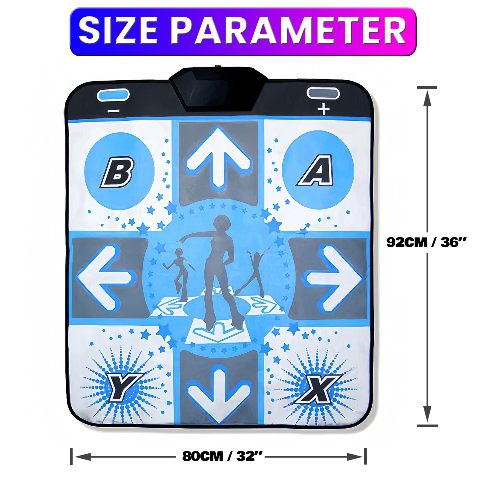 KoveYzao dance pad laid flat on floor for gaming