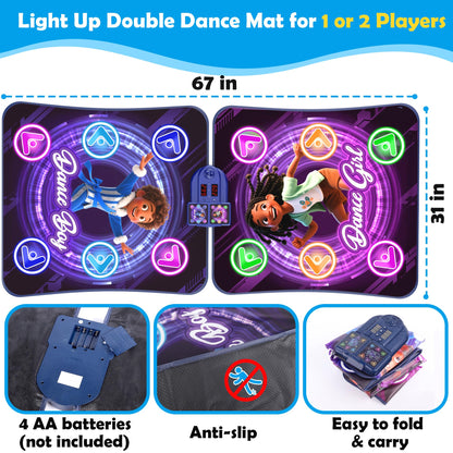 Children playing on the TooLion 2-player dance mat