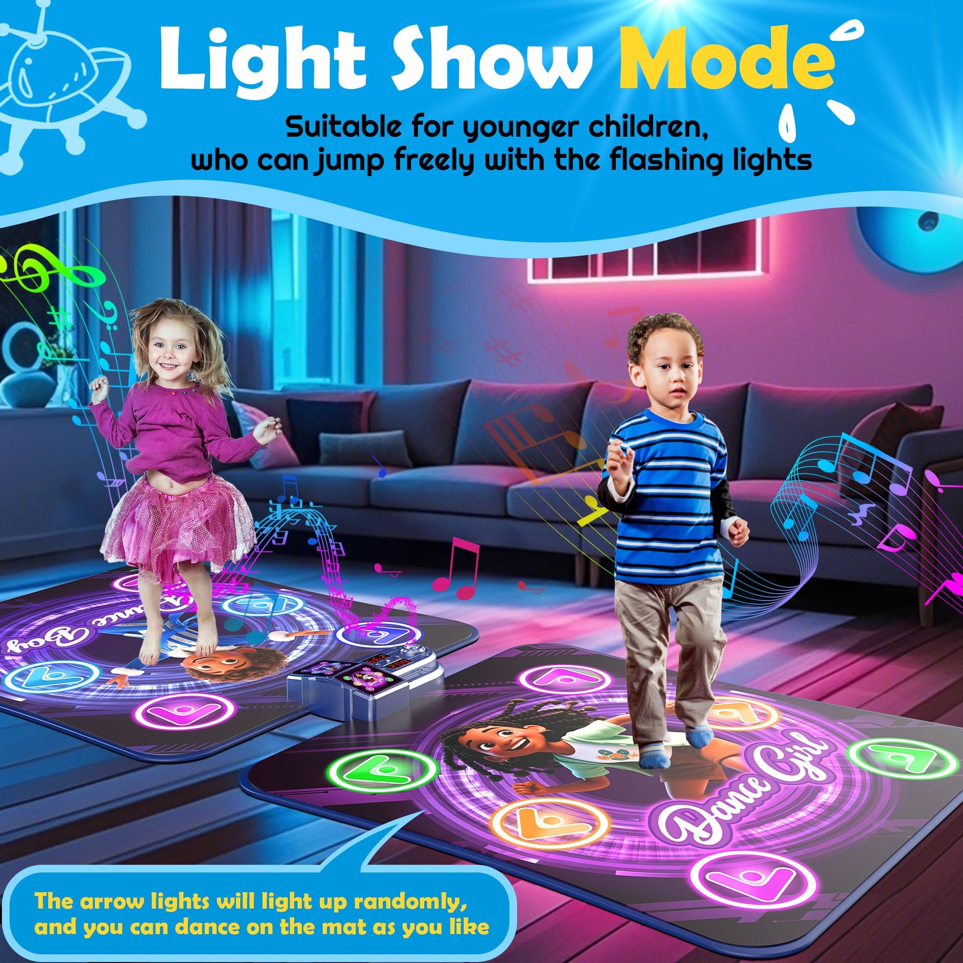 TooLion music dance toy control panel and light indicators