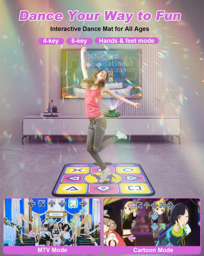 Purple non-slip dance mat for TV gaming