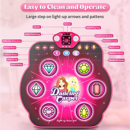 Children playing on Waykee wireless Bluetooth dance mat
