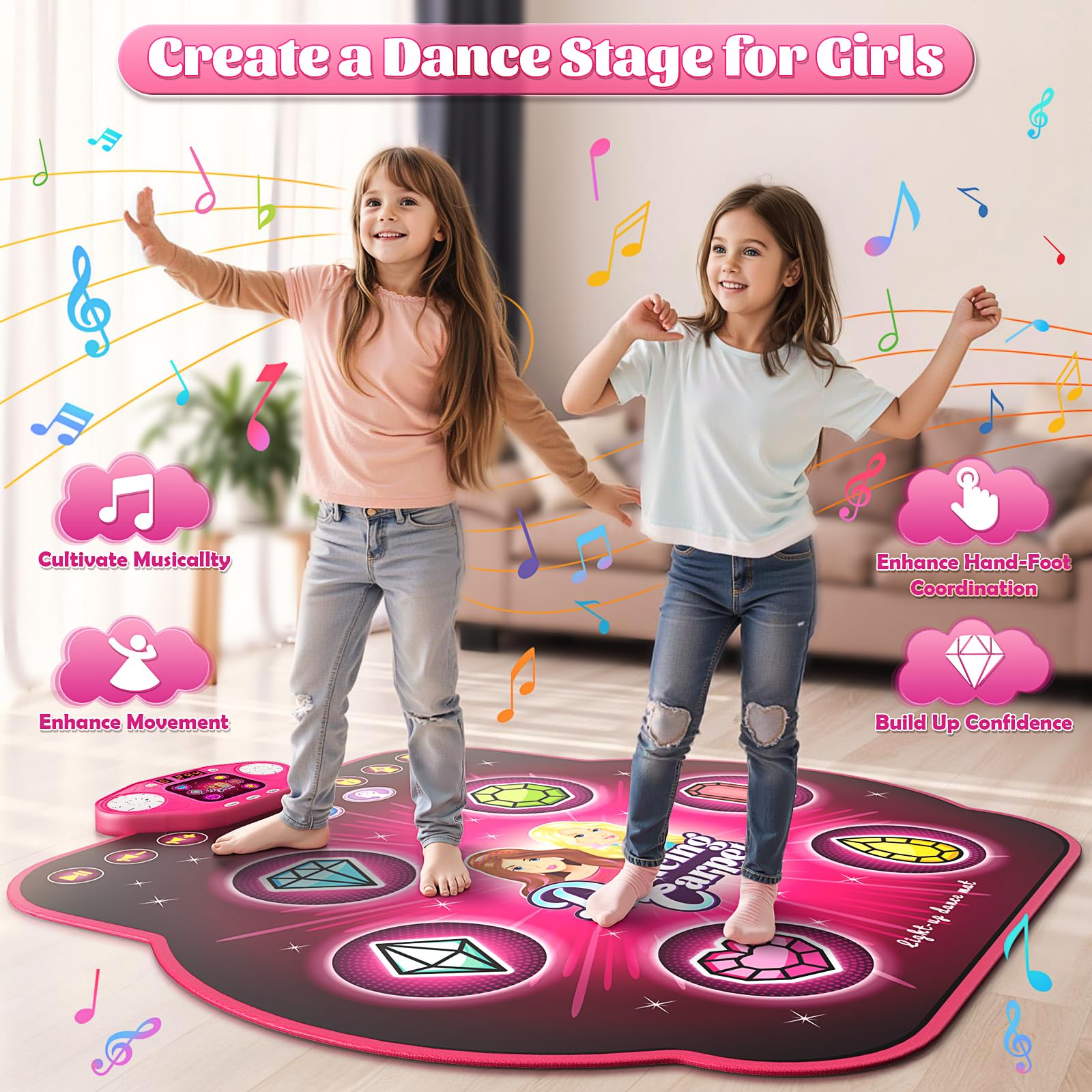 Waykee dance mat being folded for easy storage