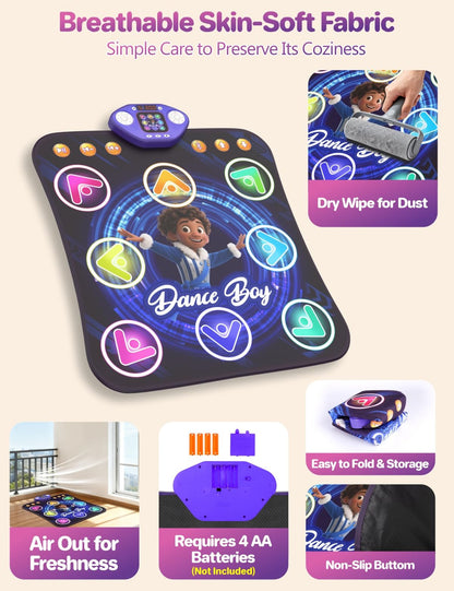 Safety certified non-slip backing of TooLion dance floor mat