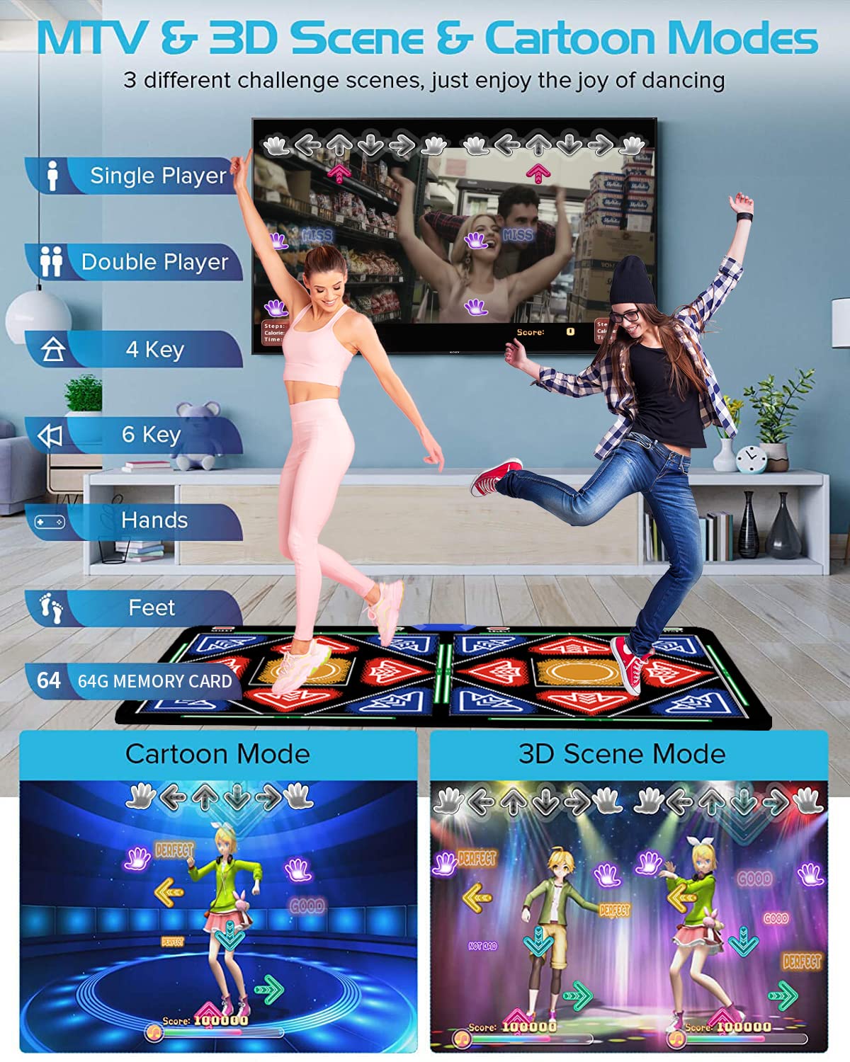 Kids and adults playing games on HSAHL electronic dance pad