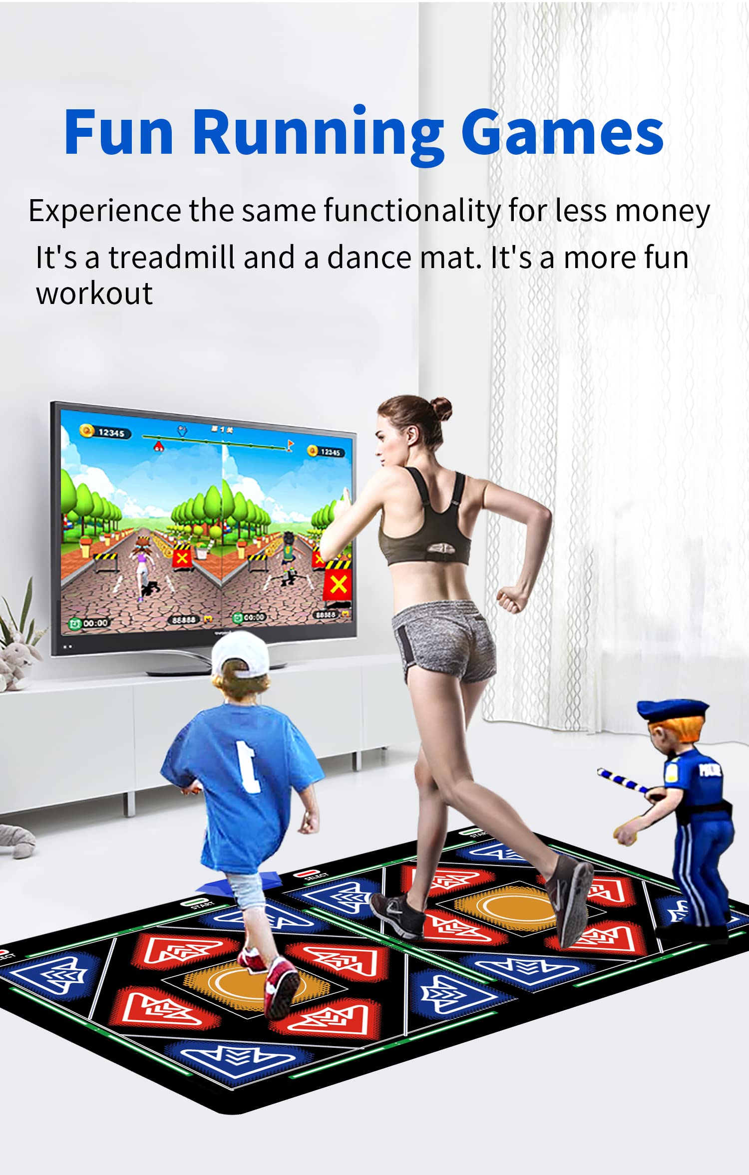 Top view of HSAHL dance mat with 64GB memory card slot