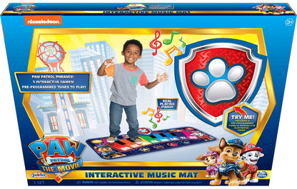 Toddler playing on the Paw Patrol interactive electronic dance mat