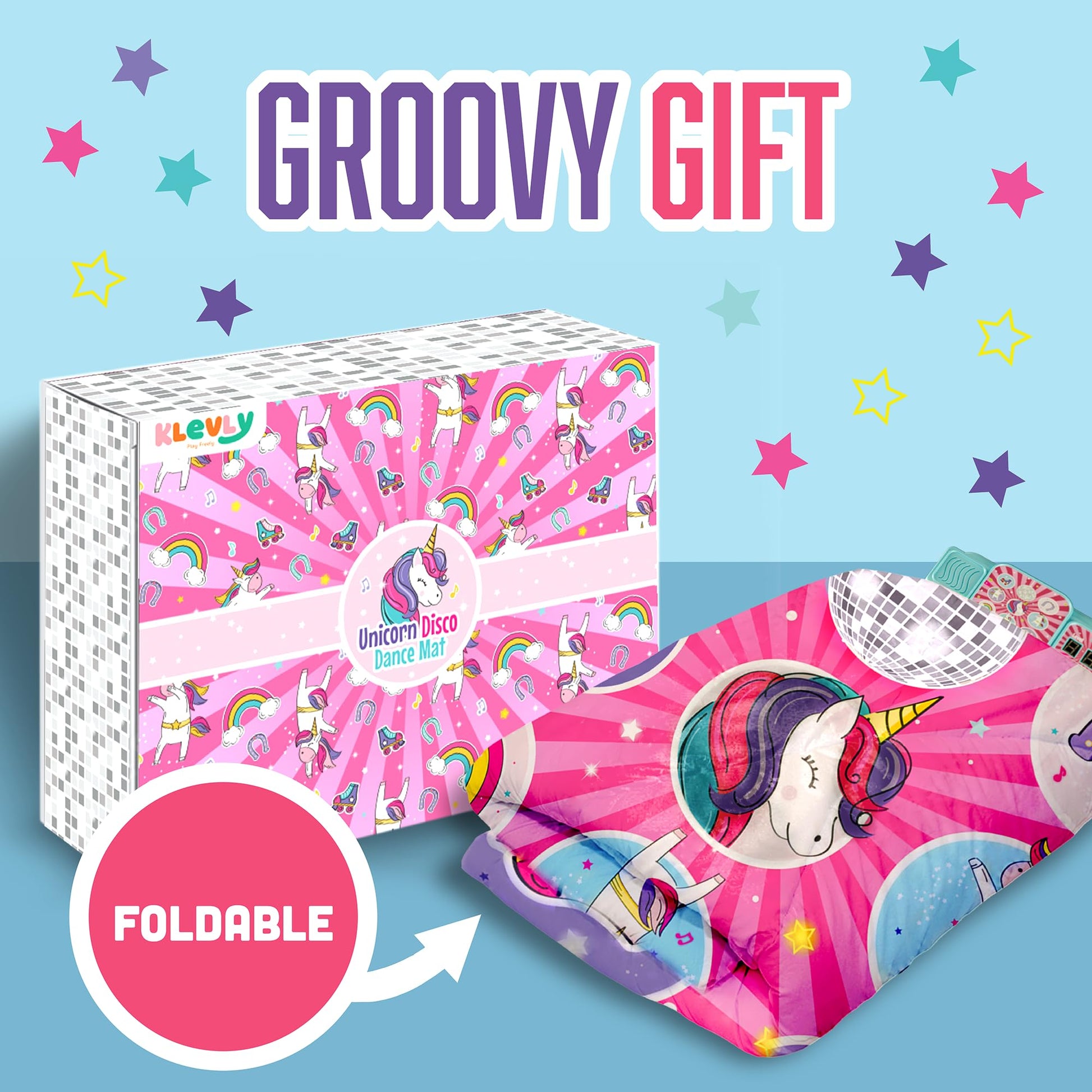 Side view of Klevly Unicorn Dance Mat electronic controller